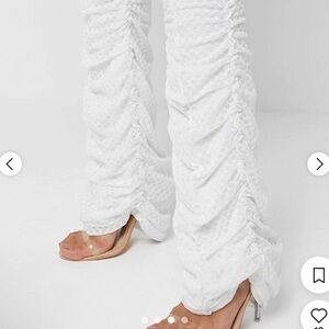 Maniere de Voir ruched mesh pants